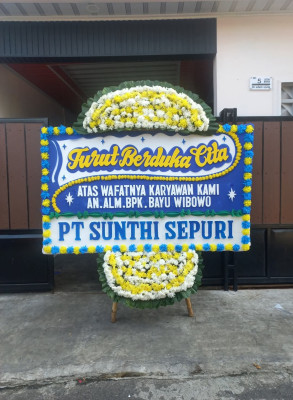 Papan Bunga Duka di Leuwiliang